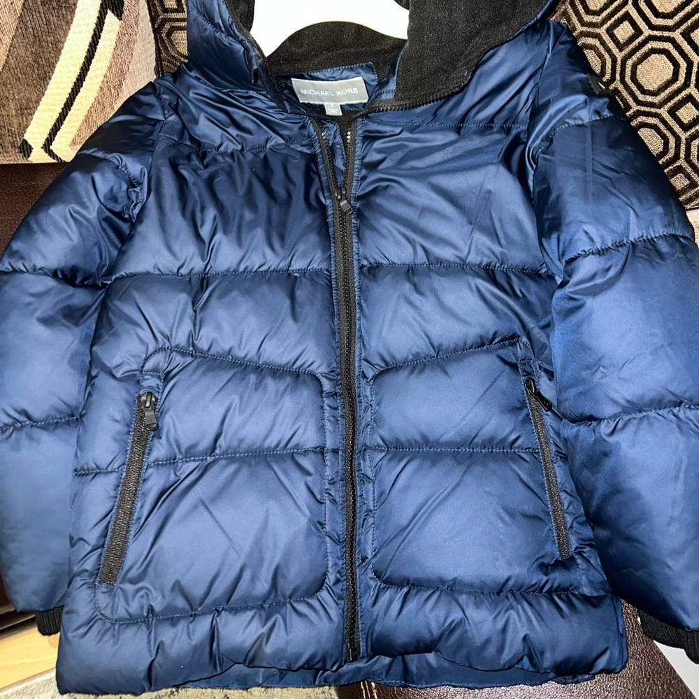 BRAND NEW with tags Little boys size 7 Michael Kors Blue puffer jacket